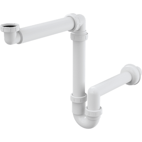 Сифон для раковины AlcaDrain (AlcaPlast) A434 экономящий пространство с накидной гайкой 5/4"
