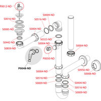 Сифон для раковины AlcaDrain (AlcaPlast) A434 экономящий пространство с накидной гайкой 5/4" — 3