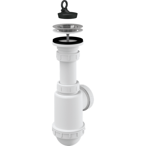 Сифон для мойки AlcaDrain (AlcaPlast) A441-DN50/40 c нержавеющей peшeткой DN70