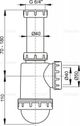 Сифон для мойки с накидной гайкой 6/4" A443-DN50/40