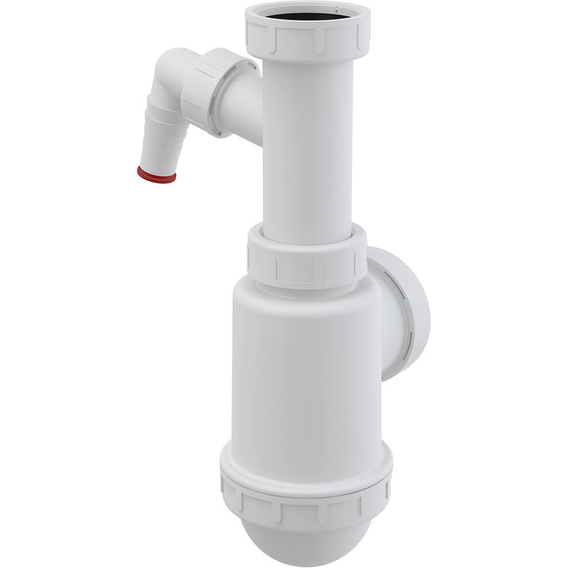 Сифон для мойки AlcaDrain (AlcaPlast) A443P-DN50/40 с накидной гайкой 6/4" и штуцером
