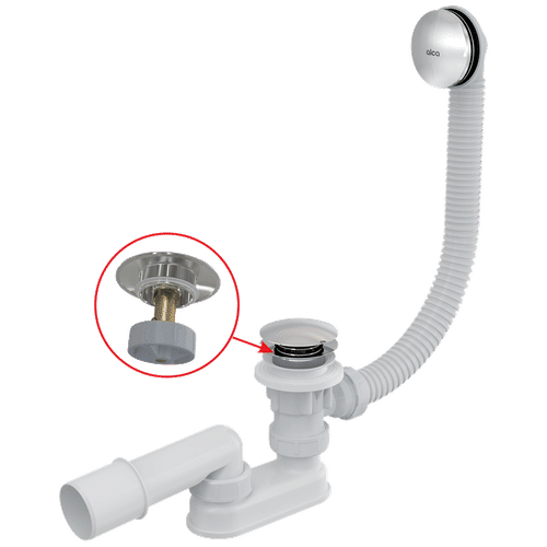 Сифон для ванны AlcaDrain (AlcaPlast) A504CKM-80 click/clack металл