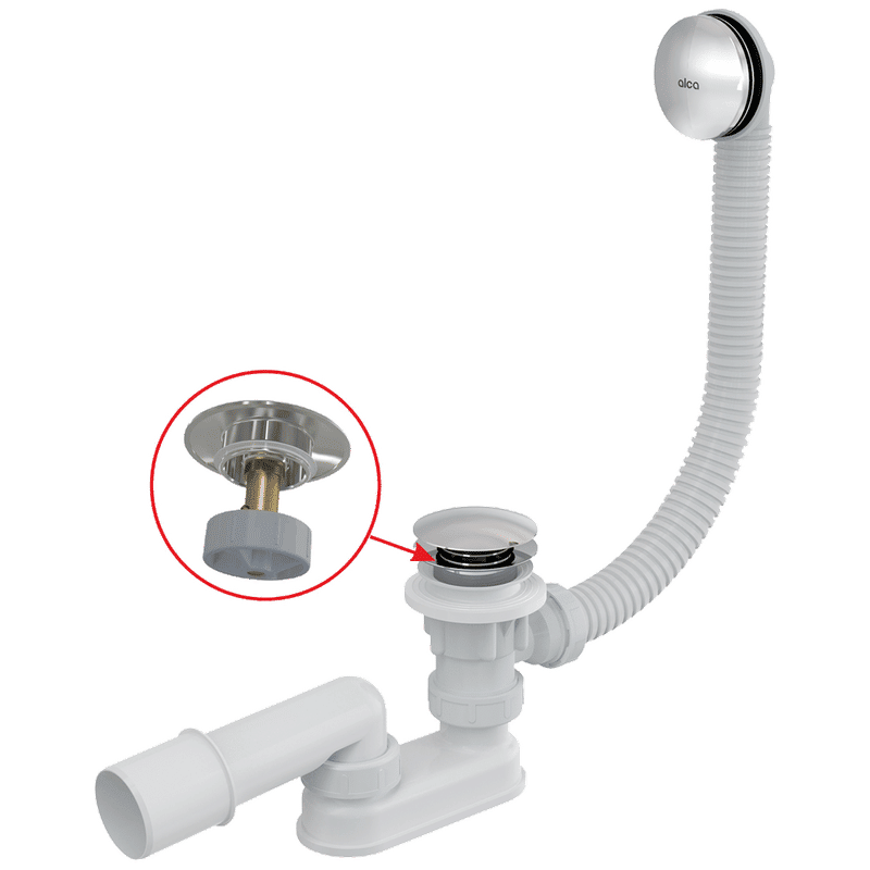 Сифон для ванны CLICK/CLACK, металл A504CKM-80