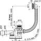Сифон для ванны CLICK/CLACK, металл A504CKM