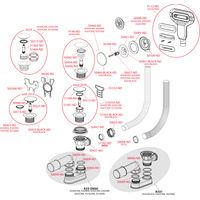 Сифон для ванны AlcaDrain (AlcaPlast) A504CKM click/clack металл — 3