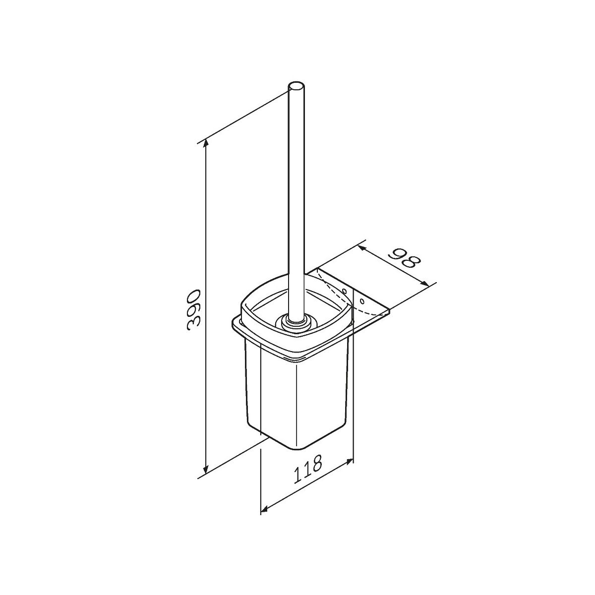 A50A33400 Inspire V2.0, Стойка с туалетной щеткой, хром, шт