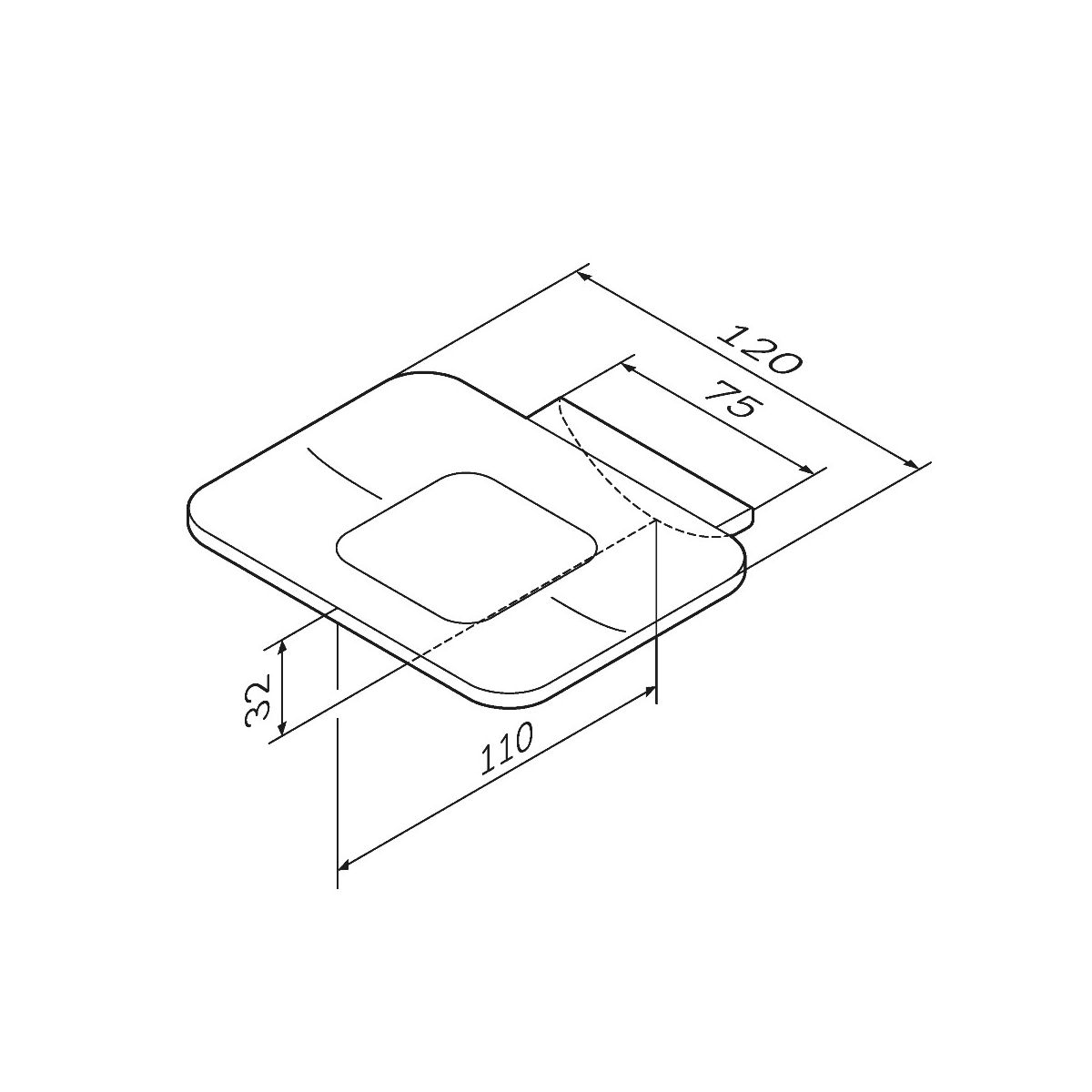 A50A34200 Inspire V2.0, Стеклянная мыльница с настенным держателем, хром, шт