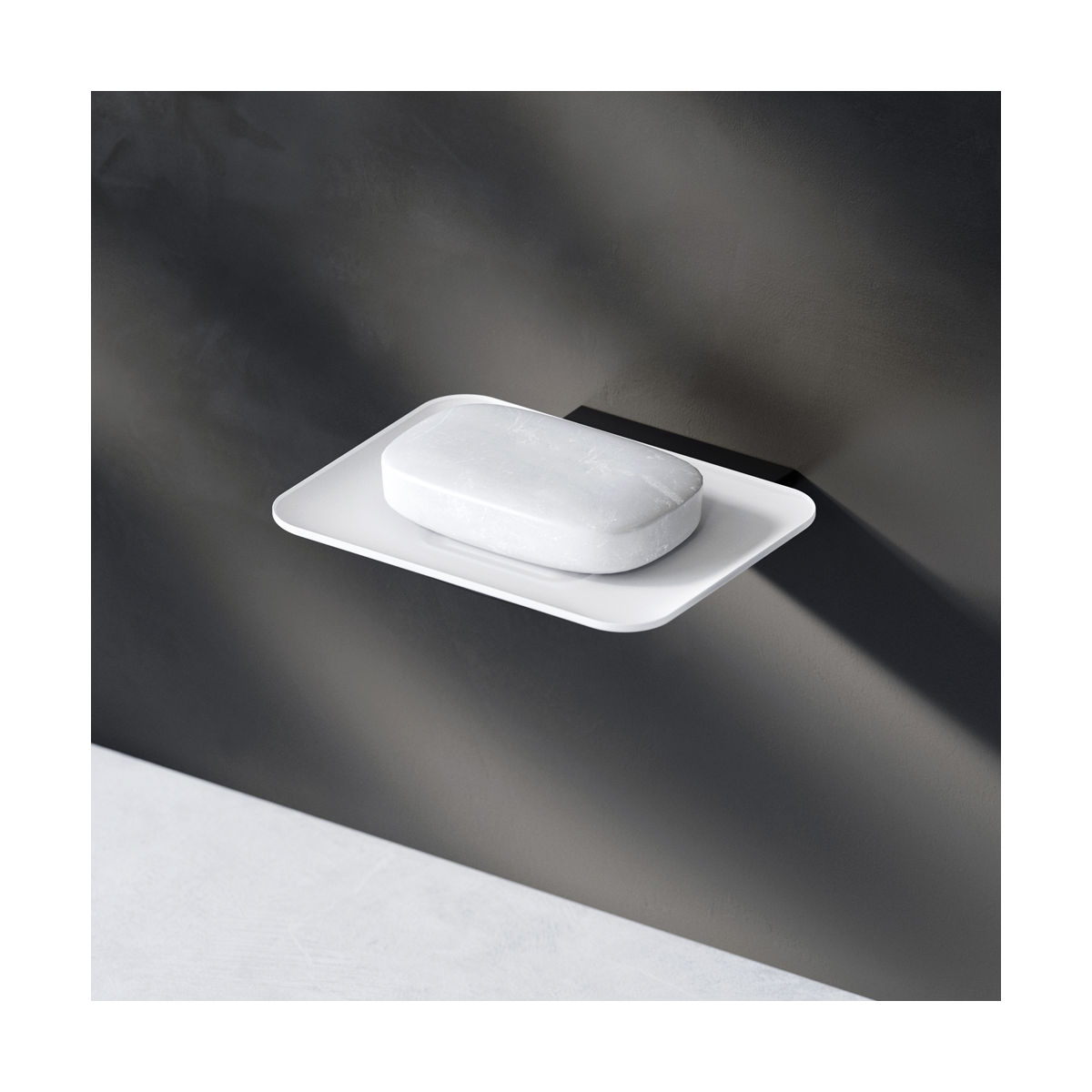 A50A34222 Inspire V2.0, Стеклянная мыльница с настенным держателем, черный, шт