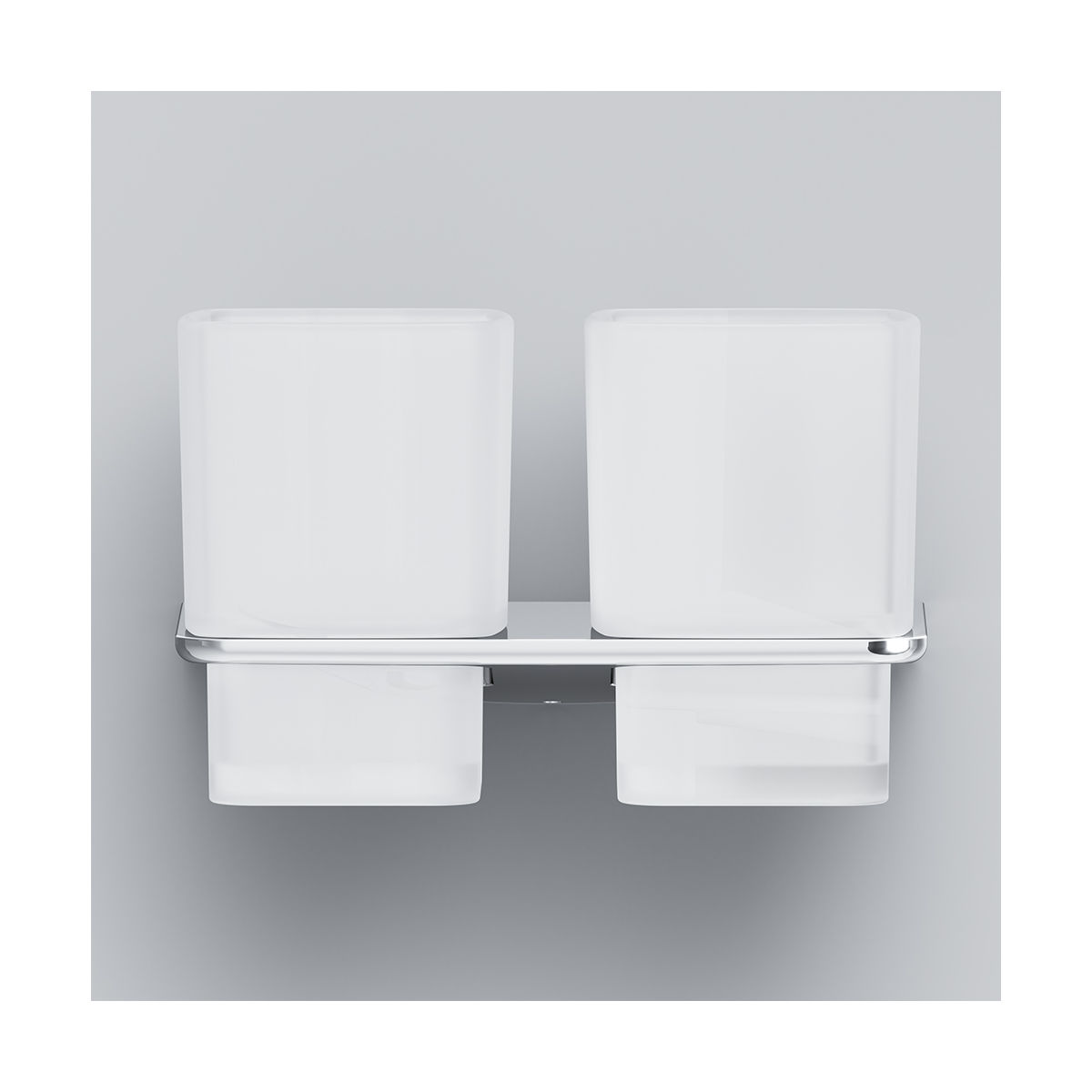 A50A343400 Inspire V2.0, Двойной стеклянный стакан с настенным держателем, хром, шт