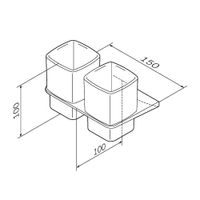 Набор стаканов для зубных щеток AM.PM Inspire 2.0 A50A343422 черный матовый — 7