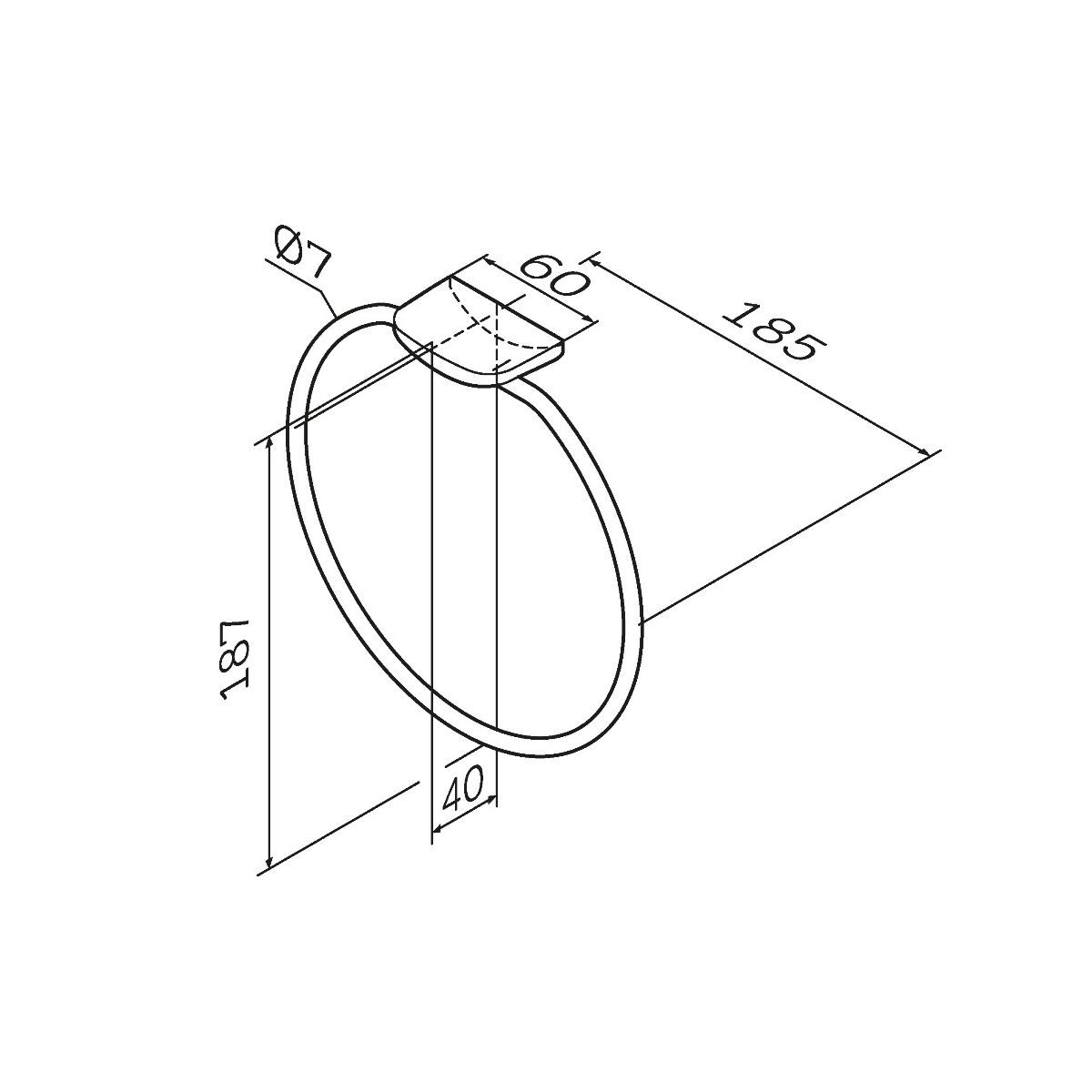 A50A34422 Inspire V2.0, Кольцо для полотенец, черный, шт