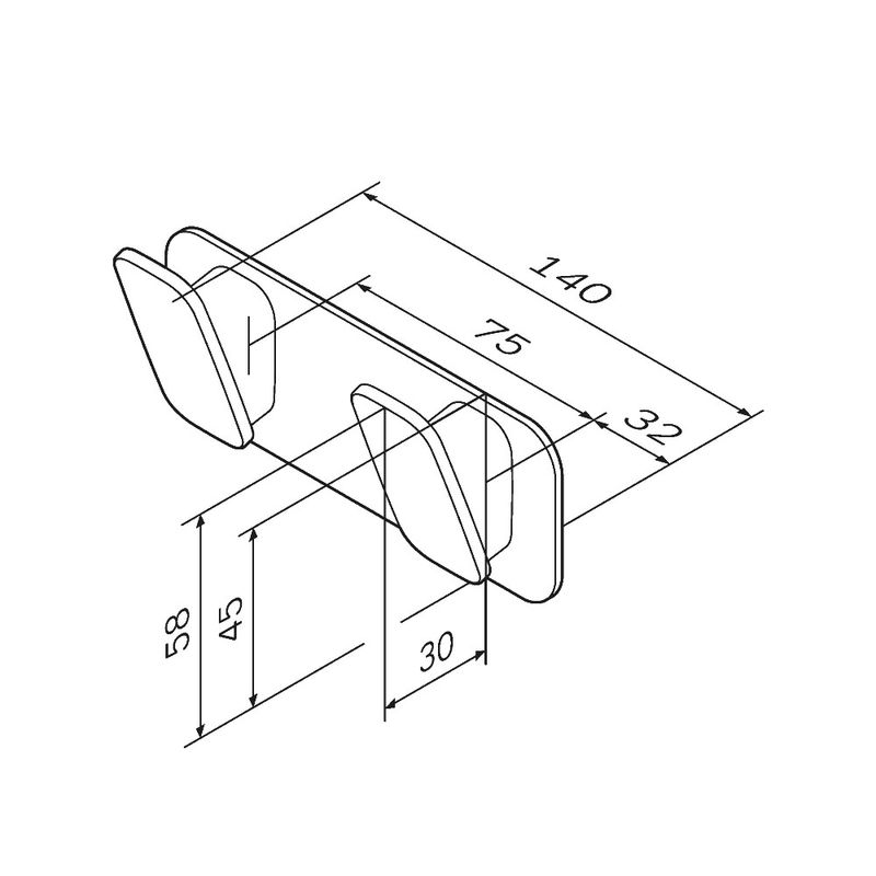 Крючок для ванной AM.PM Inspire 2.0 A50A35600 хром двойной