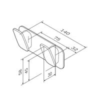 Крючок для ванной AM.PM Inspire 2.0 A50A35622 черный матовый двойной — 7