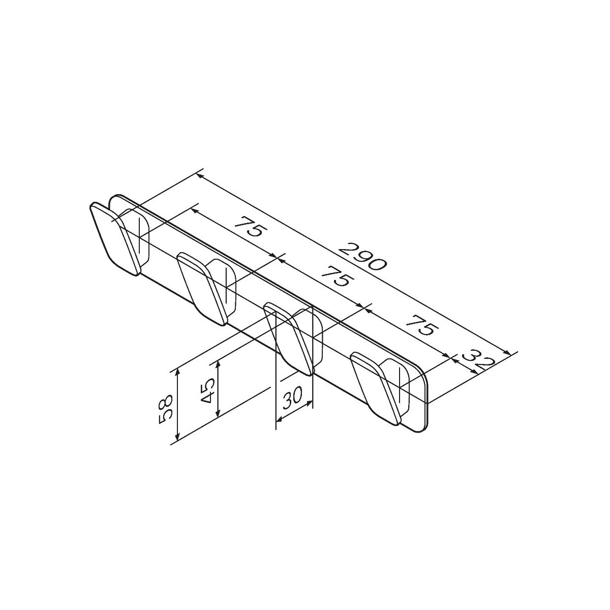 A50A35900 Inspire V2.0, Набор крючков для полотенец, хром, шт