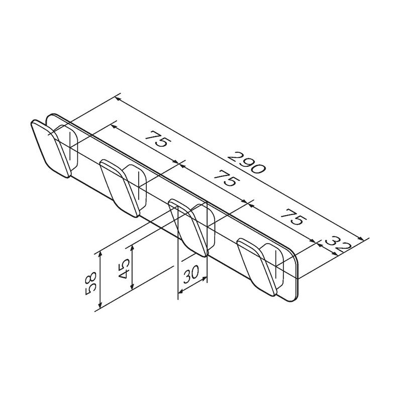 Вешалка для ванной AM.PM Inspire 2.0 A50A35900 хром