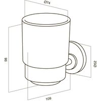 Стакан для зубных щеток AM.PM Bliss A5534364 хром — 2