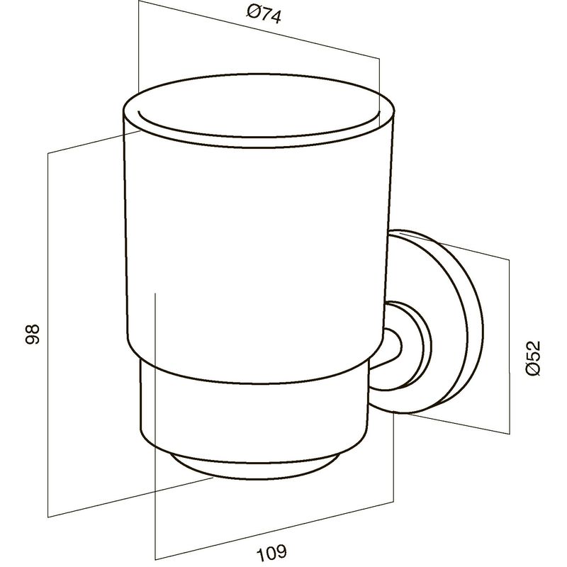 Стакан для зубных щеток AM.PM Bliss A5534364 хром