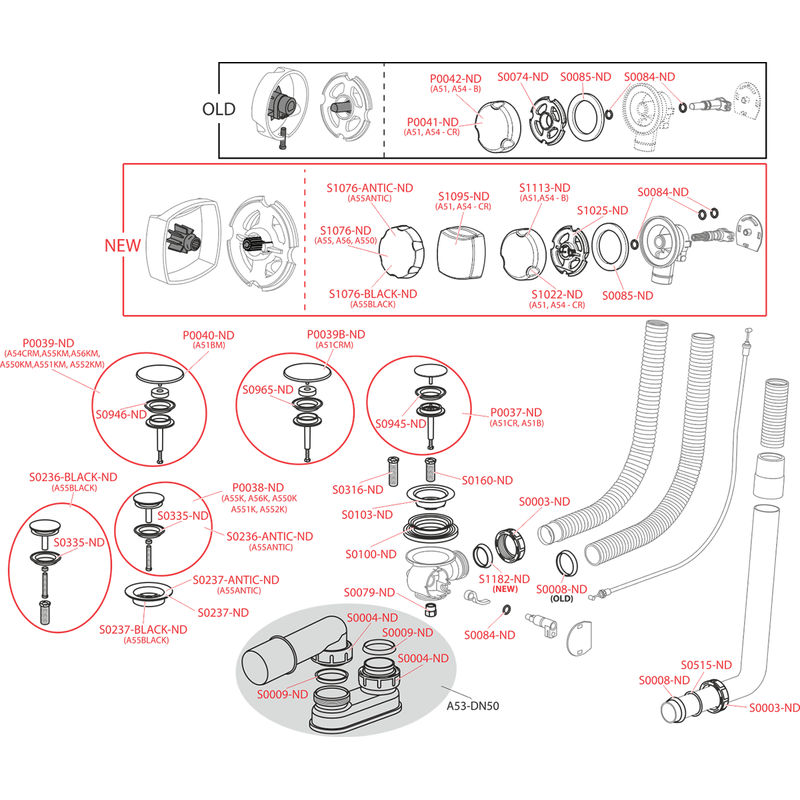 Сифон для ванны AlcaDrain (AlcaPlast) A55K-80-VE-01 автомат комплект (металл)