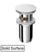 Донный клапан WHITECROSS A706WHS для умывальника, solid surface клик-клак (белый мат) — 1