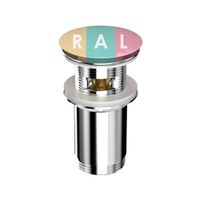 Донный клапан WHITECROSS A706XXXXS для умывальника, solid surface клик-клак (RAL мат) — 1