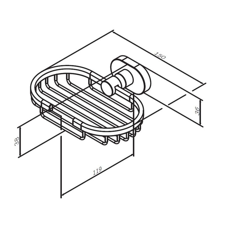 Мыльница AM.PM Sense L A7434600 хром