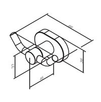 Крючок для ванной AM.PM Sense L A7435600 хром двойной — 7