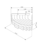 Полка для ванной AM.PM Sense L A7452122 черный матовый — 6