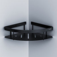 Полка для ванной AM.PM Sense L A7454122 черный матовый угловая — 3