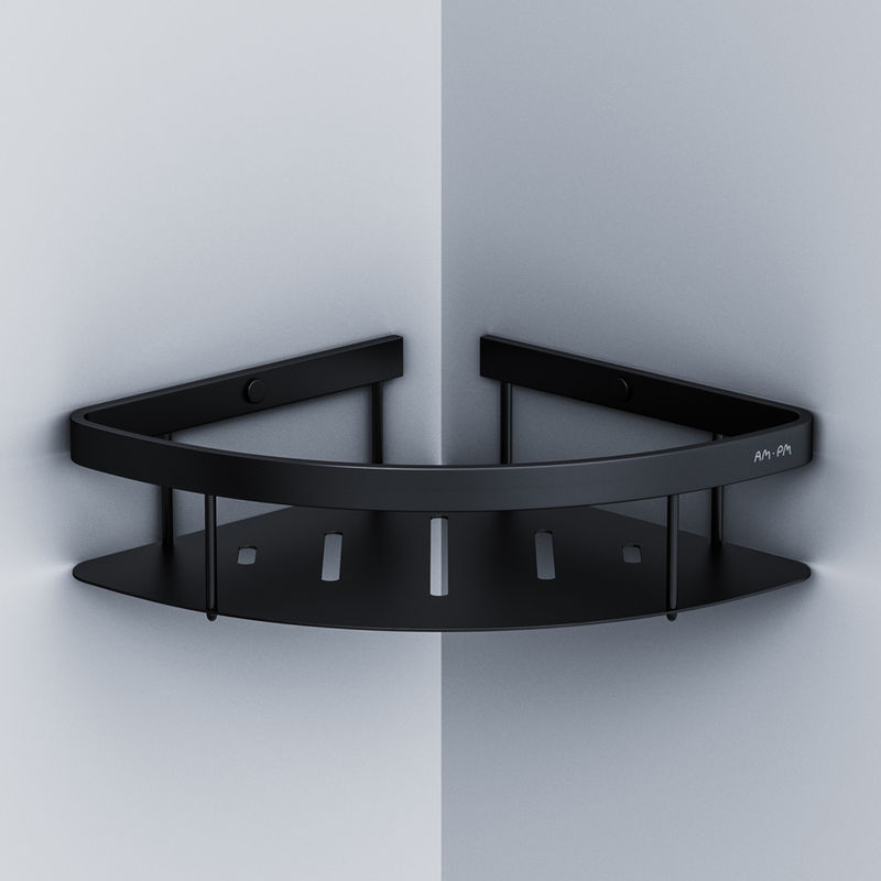 Полка для ванной AM.PM Sense L A7454122 черный матовый угловая