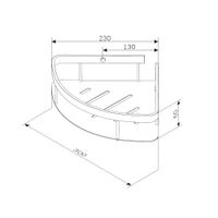 Полка для ванной AM.PM Sense L A7454122 черный матовый угловая — 6