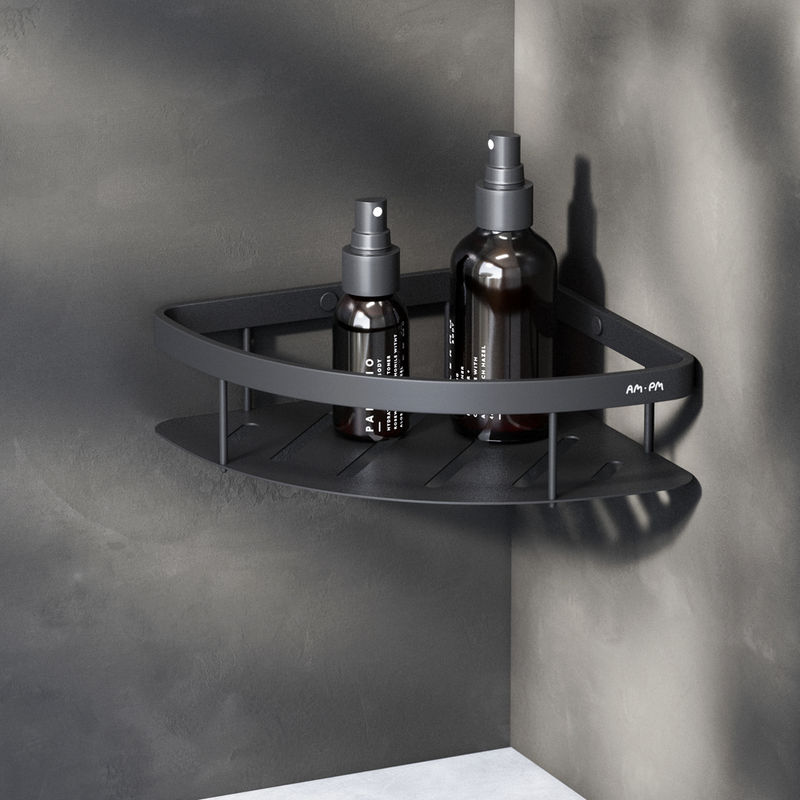 Полка для ванной AM.PM Sense L A7454122 черный матовый угловая