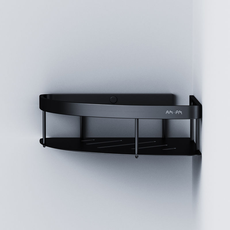 Полка для ванной AM.PM Sense L A7454122 черный матовый угловая