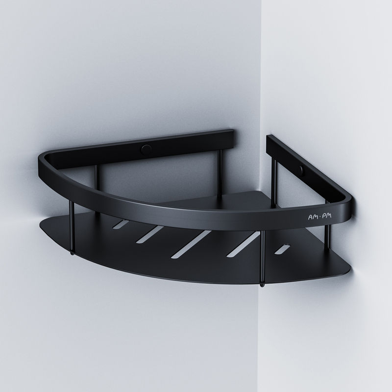 Полка для ванной AM.PM Sense L A7454122 черный матовый угловая