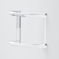 Полка для ванной AM.PM Sense L A7456200 алюминий угловая стеклянная — 3