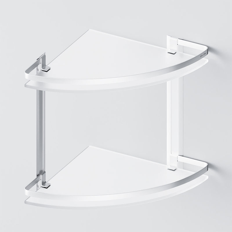 Полка для ванной AM.PM Sense L A7456200 алюминий угловая стеклянная