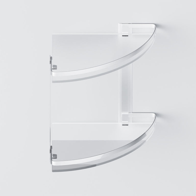 Полка для ванной AM.PM Sense L A7456200 алюминий угловая стеклянная