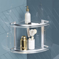 Полка для ванной AM.PM Sense L A7456200 алюминий угловая стеклянная — 5