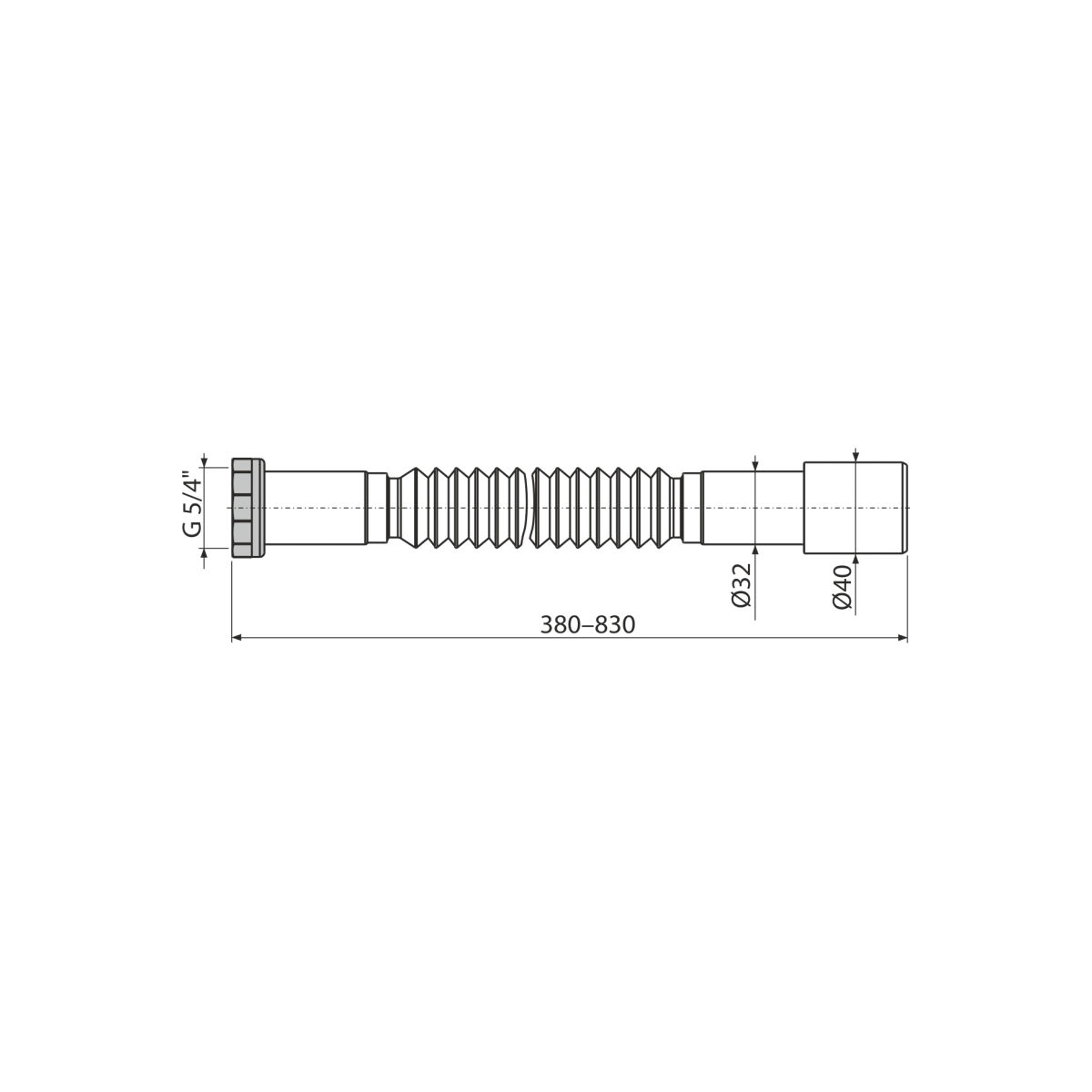 Гибкое соединение 5/4"×32/40 металл A760