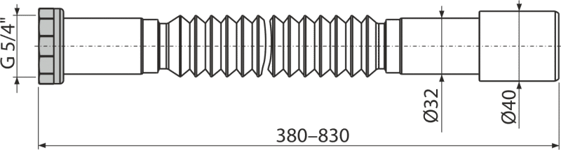 Гибкое соединение 5/4"×32/40 металл A760