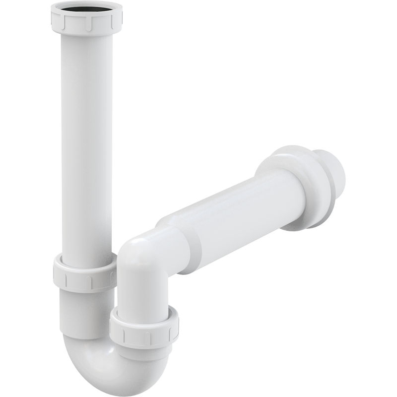 Сифон для раковины AlcaDrain (AlcaPlast) A80-DN50 с накидной гайкой 6/4"