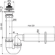 Сифон трубчатый с нержавеющей peшeткой DN70 A800-DN50