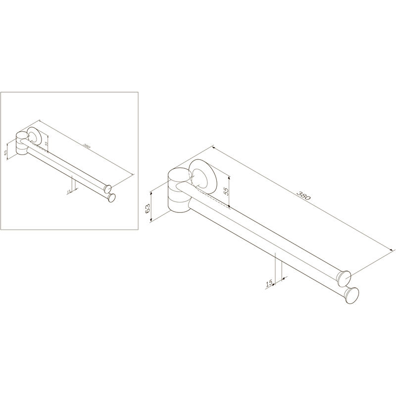Держатель для полотенец AM.PM Like A8032600 хром