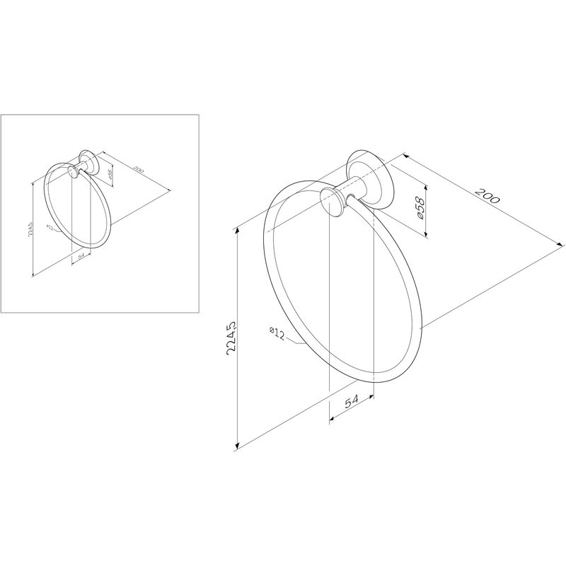 Держатель для полотенец AM.PM Like A8034400 хром