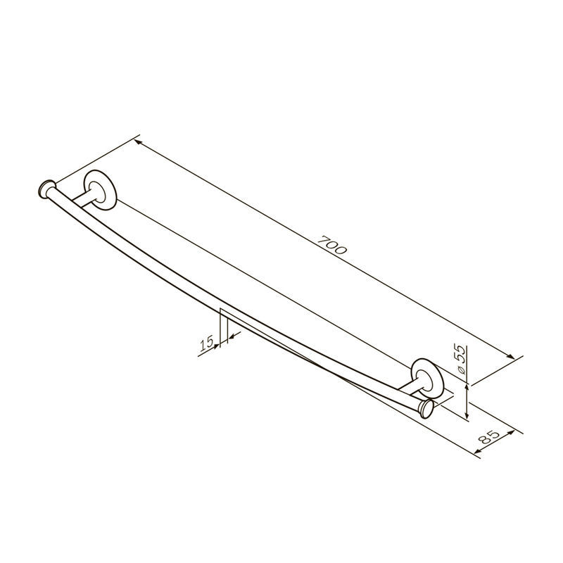 Держатель для полотенец AM.PM Like A80346400 хром 60 см