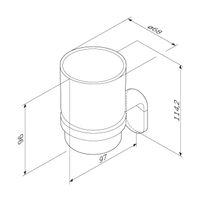 Стакан для зубных щеток AM.PM X-Joy A8434300 хром — 7