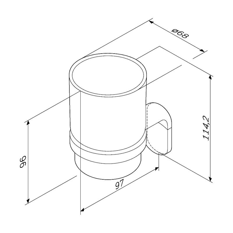 Стакан для зубных щеток AM.PM X-Joy A8434322 черный матовый