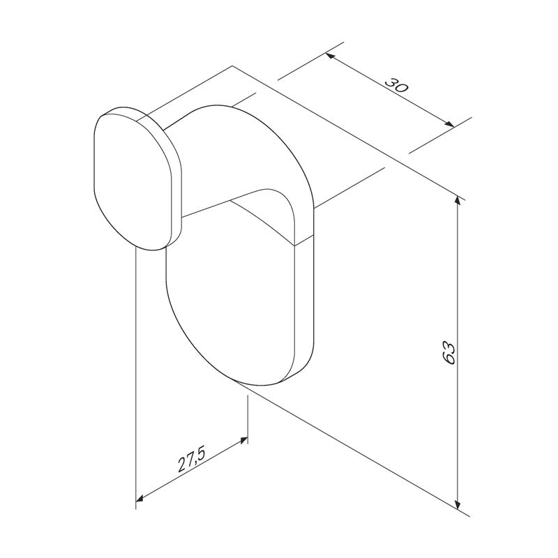 Крючок для ванной AM.PM X-Joy A84345500 хром 2 шт.