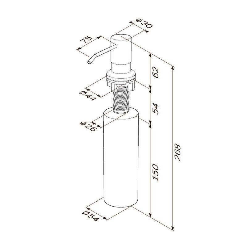 Дозатор для моющего средства AM.PM X-Joy A8437122 черный матовый