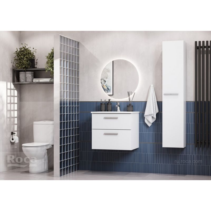 Шкаф-пенал для ванной Roca Victoria Nord 30x24x150 / A857564806 белый глянец