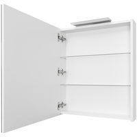 Шкаф с зеркалом для ванной Roca Oleta 600 левый / A857645806 белый глянец — 2